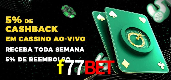 Promoções do cassino ao Vivo f77bet